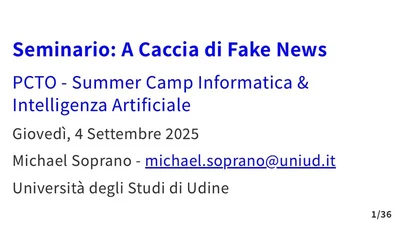 A Caccia di Fake News (PCTO Summer Camp 2025) featured image