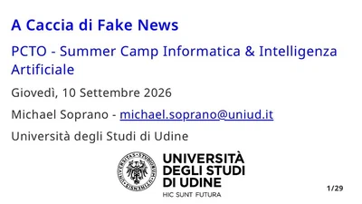 A Caccia di Fake News (PCTO Summer Camp 2026) featured image