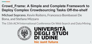 Crowd_Frame: A Simple and Complete Framework to Deploy Complex Crowdsourcing Tasks Off-the-Shelf