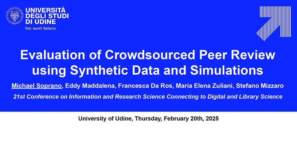 Preview of Evaluation of Crowdsourced Peer Review using Synthetic Data and Simulations